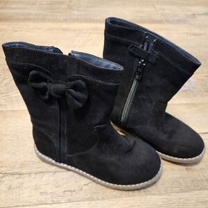 Girls Cat and Jack black suede boots size 12